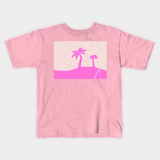 Pink beach Kids T-Shirt